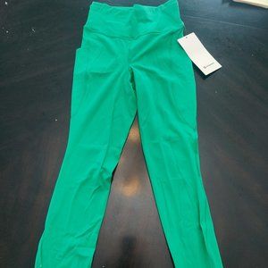 Lululemon Fast and Free 25" Tights with Pockets - Kelly Green - New with Tags